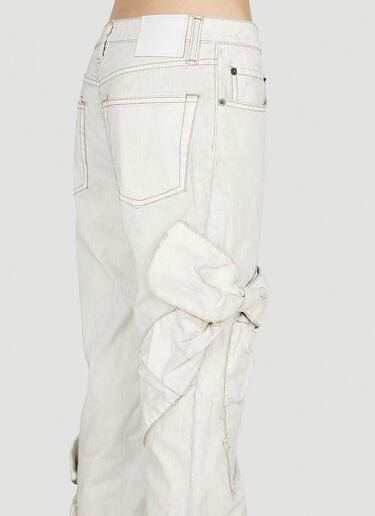 Acne Studios 蝴蝶结牛仔裤 白色 acn0252056