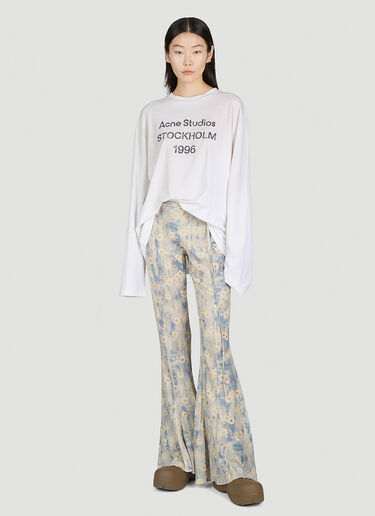 Acne Studios Daisy Print Flared Pants Light Blue acn0252057