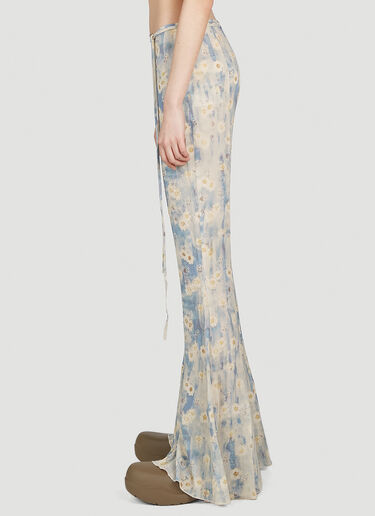 Acne Studios Daisy Print Flared Pants Light Blue acn0252057