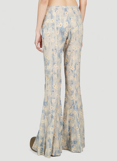 Daisy Print Flared Pants Acne Studios Daisy Print Flared Pants Light Blue acn0252057