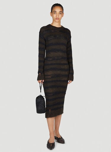 Ladder Knit Midi Dress Acne Studios Ladder Knit Midi Dress Brown acn0253027