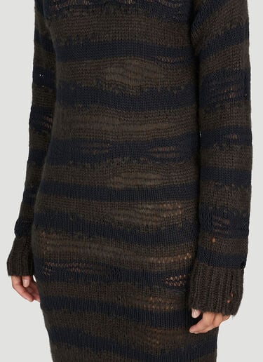 Ladder Knit Midi Dress Acne Studios Ladder Knit Midi Dress Brown acn0253027