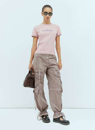 Acne Studios Blurred Logo T-Shirt Pink acn0254037