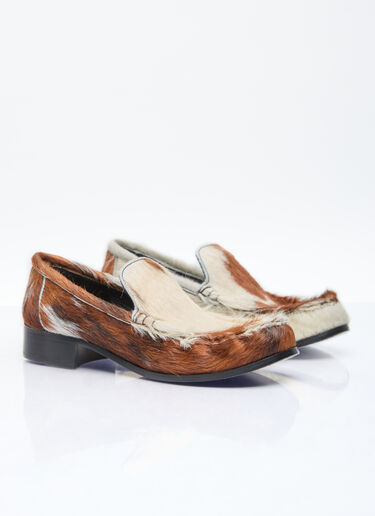 Acne Studios 长毛皮革乐福鞋 棕色 acn0255019