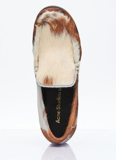 Acne Studios 长毛皮革乐福鞋 棕色 acn0255019