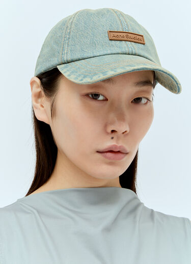 Acne Studios 로고 패치 데님 베이스볼 캡 블루 acn0255020