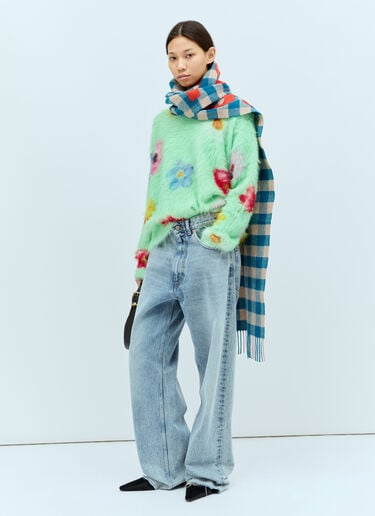 印花毛绒针织衫 Acne Studios 印花毛绒针织衫 绿色 acn0256014