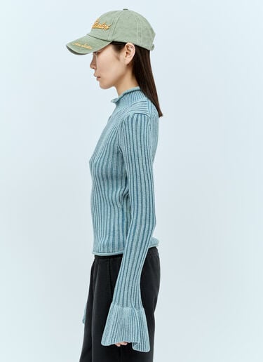 Ruffled Sleeves Sweater Acne Studios Ruffled Sleeves Sweater Blue acn0256016