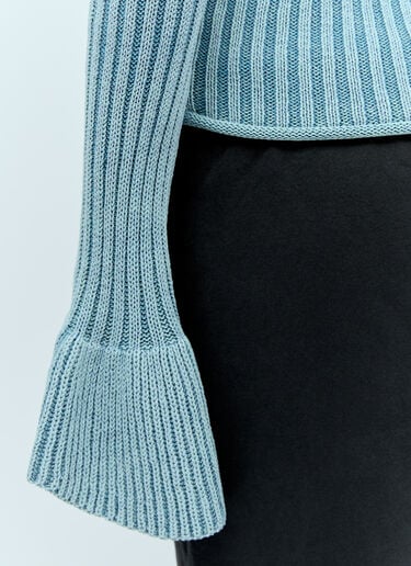 Ruffled Sleeves Sweater Acne Studios Ruffled Sleeves Sweater Blue acn0256016