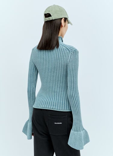 Ruffled Sleeves Sweater Acne Studios Ruffled Sleeves Sweater Blue acn0256016