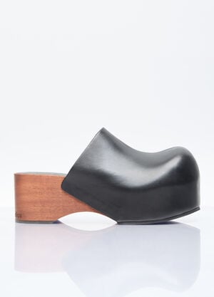 Acne Studios 가죽 우드 클로그 블랙 acn0256021