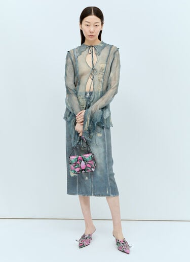 レースアップヒールミュール Acne Studios レースアップヒールミュール ピンク acn0256022