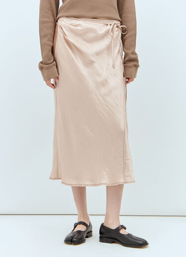 Satin Wrap Skirt Acne Studios Satin Wrap Skirt Beige acn0257016