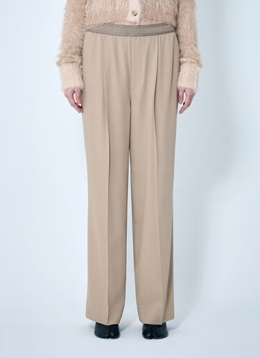 Acne Studios 徽标饰带斜纹布裤 米色 acn0259010