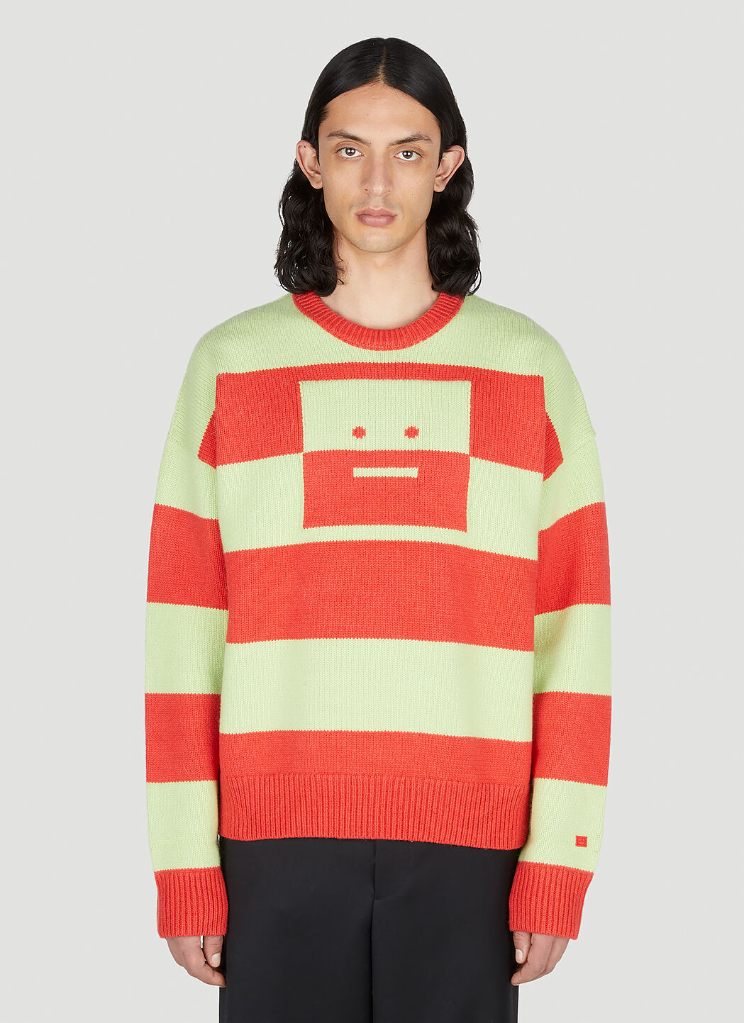 acne studios アクネ アーガイル フェイスロゴ ニット セーター