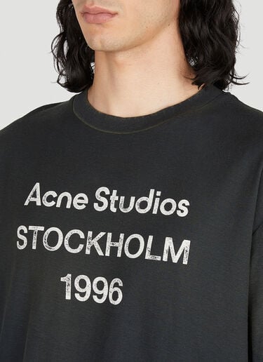 徽标印花 T 恤 Acne Studios 徽标印花 T 恤 黑色 acn0352007