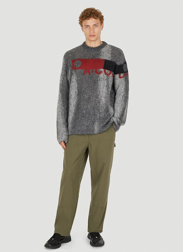 Sprayed Logo Jacquard Sweater A-COLD-WALL* Sprayed Logo Jacquard Sweater Grey acw0150003