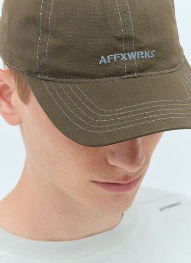 Logo Embroidery Baseball Cap AFFXWRKS Logo Embroidery Baseball Cap Khaki afx0156016
