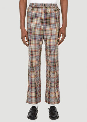 Ahluwalia Akin Check Pants Brown ahl0148002