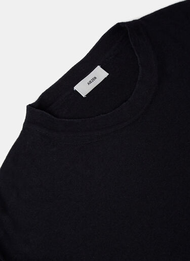 Silk and Cashmere-Blend Crewneck Sweater Aiezen Silk and Cashmere-Blend Crewneck Sweater Black aie0118011