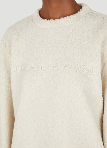 1017 ALYX 9SM Logo Embroidery Teddy Sweatshirt Beige aly0250020