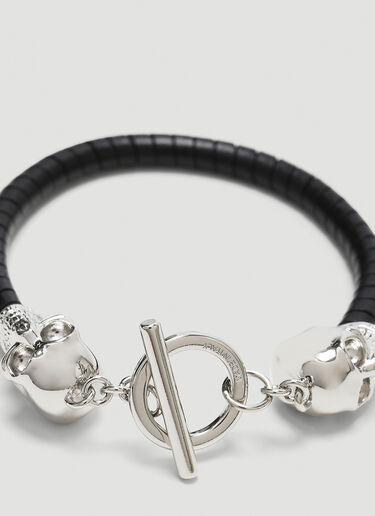 Skull Charm Curb-Chain Bracelet Alexander McQueen Skull Charm Curb-Chain Bracelet Silver amq0143040