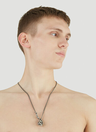Alexander McQueen Skull Chain Necklace Silver amq0145107