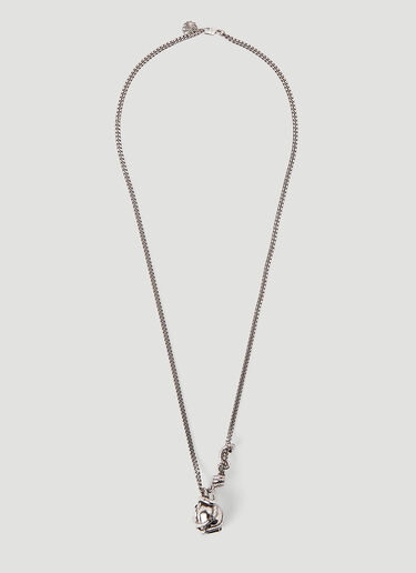 Skull Chain Necklace Alexander McQueen Skull Chain Necklace Silver amq0145107