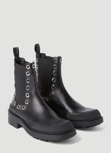 孔眼靴子 Alexander McQueen 孔眼靴子 黑 amq0151045