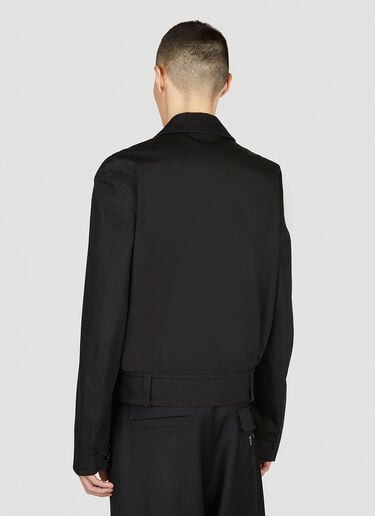 Alexander McQueen Military Cropped Bomber Jacket Black amq0152006