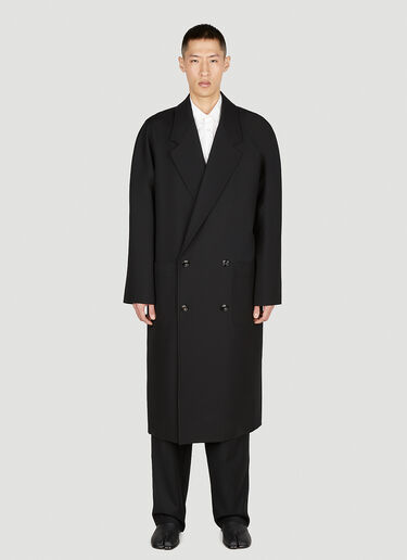 双排扣包肩袖大衣 Alexander McQueen 双排扣包肩袖大衣 黑色 amq0152013