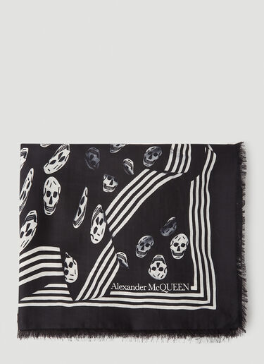 Alexander McQueen Vortex Biker 围巾 黑 amq0152032