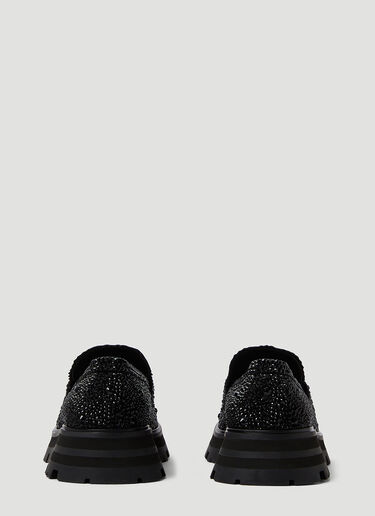 Alexander McQueen Embellished Platform Loafers Black amq0249053