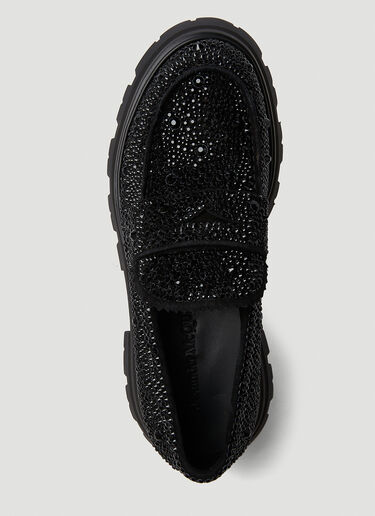 Embellished Platform Loafers Alexander McQueen Embellished Platform Loafers Black amq0249053