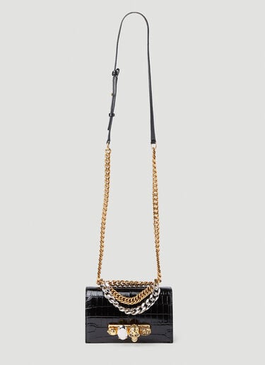 黑色 Jewelled Satchel 迷你挎包 Alexander McQueen 黑色 Jewelled Satchel 迷你挎包 黑色 amq0251006