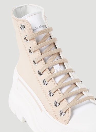 Alexander McQueen 컬러 블록 트레드 슬릭 부츠 베이지 amq0252013