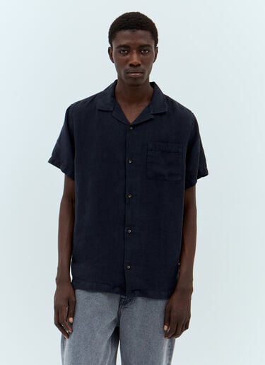 x JJJJound Linen Shirt A.P.C. x JJJJound Linen Shirt Blue apc0157014