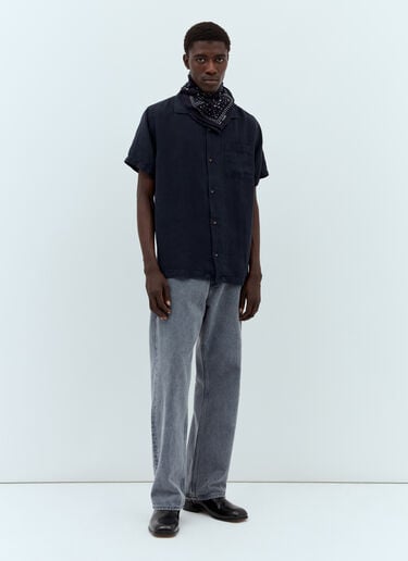 x JJJJound Linen Shirt A.P.C. x JJJJound Linen Shirt Blue apc0157014