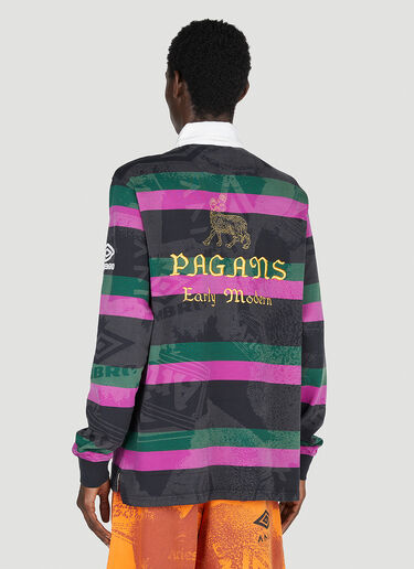 Aries x Umbro 条纹印花橄榄球衫 黑色 aru0153006