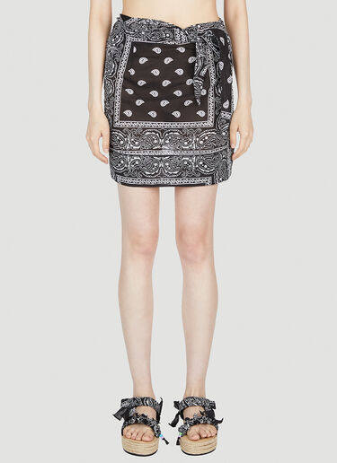 Paisley Motif Sarong Skirt Arizona Love Paisley Motif Sarong Skirt Black arz0253003