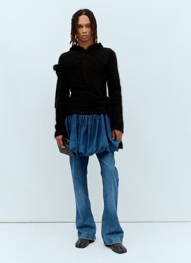 Puff Skirt Jeans Aaron Esh Puff Skirt Jeans Blue ash0154003