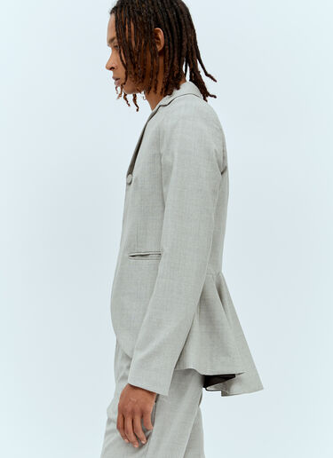 Peplum Cut-Away Blazer Aaron Esh Peplum Cut-Away Blazer Grey ash0154004