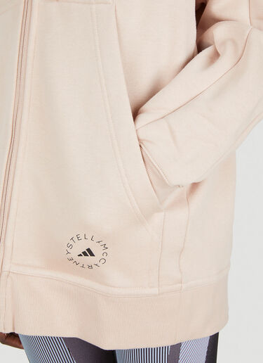 Front Zip Hooded Sweatshirt adidas by Stella McCartney Front Zip Hooded Sweatshirt Pink asm0248009
