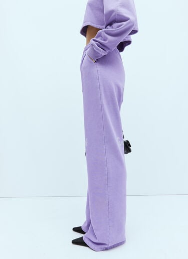 Crystal Embellished Track Pants AVAVAV Crystal Embellished Track Pants Purple ava0254006