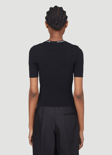 Logo-Trimmed T-Shirt Alexander Wang Logo-Trimmed T-Shirt Black awg0242005