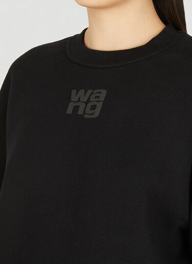 Alexander Wang 徽标运动衫 黑 awg0249023