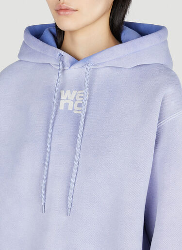 Alexander Wang Logo Print Hooded Sweatshirt Purple awg0251014