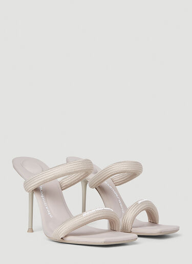 Alexander Wang Julie 圆管绊带高跟凉鞋 米色 awg0251057