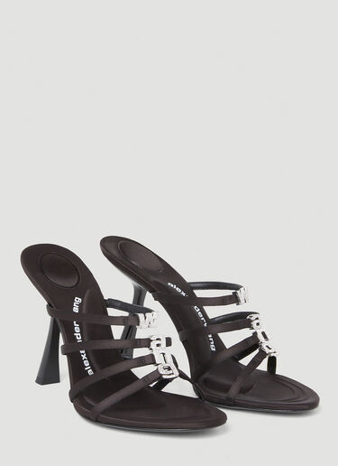 Nala 徽标高跟凉鞋 Alexander Wang Nala 徽标高跟凉鞋 黑色 awg0251059