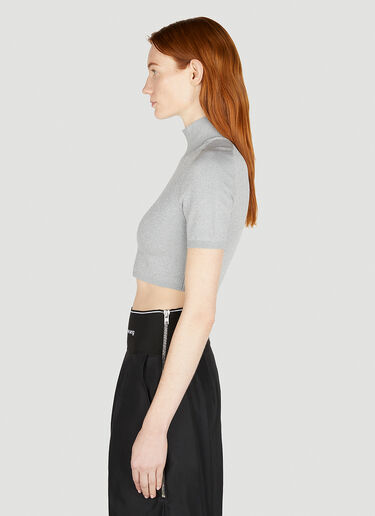 Logo Cropped Top Alexander Wang Logo Cropped Top Grey awg0252012
